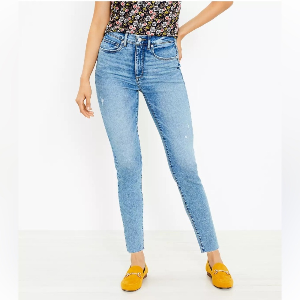 Loft Curvy Fresh Cut High Rise Skinny Jeans